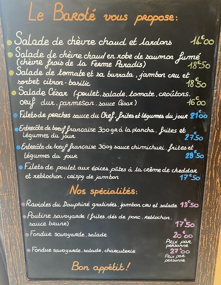 Le Baroté des Alpes - Menu Image 1