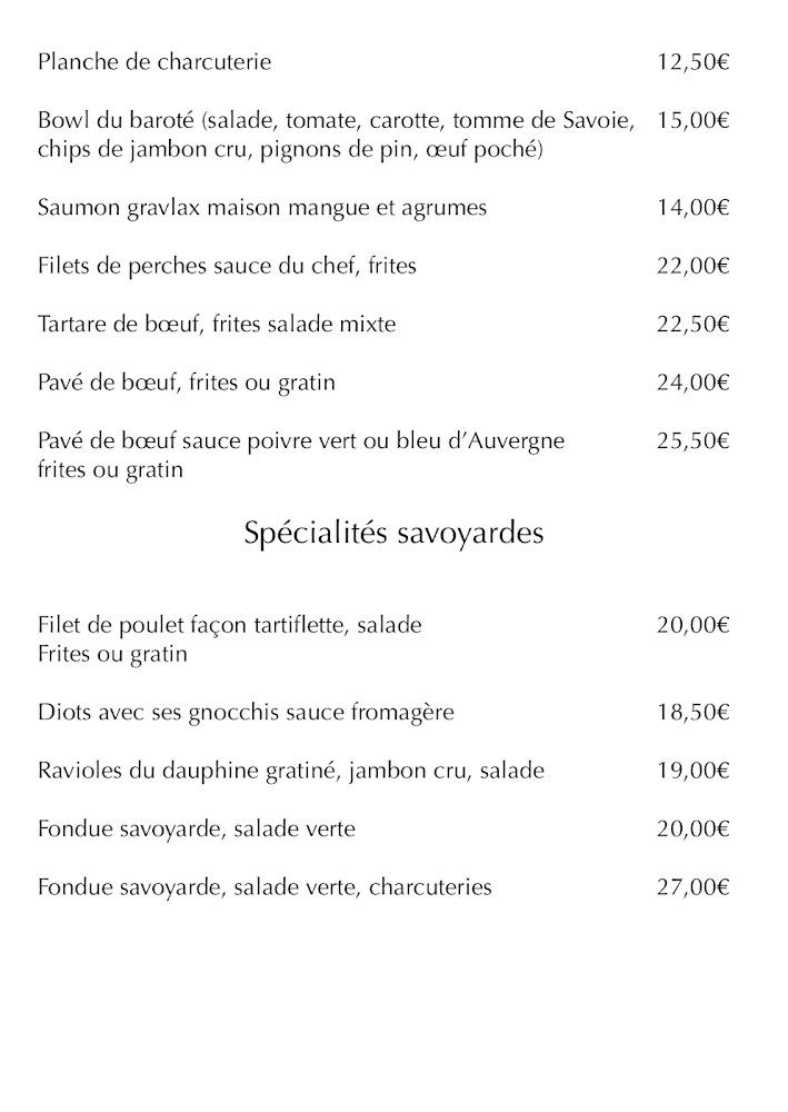 Le Baroté des Alpes - Menu Image 2